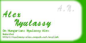 alex nyulassy business card